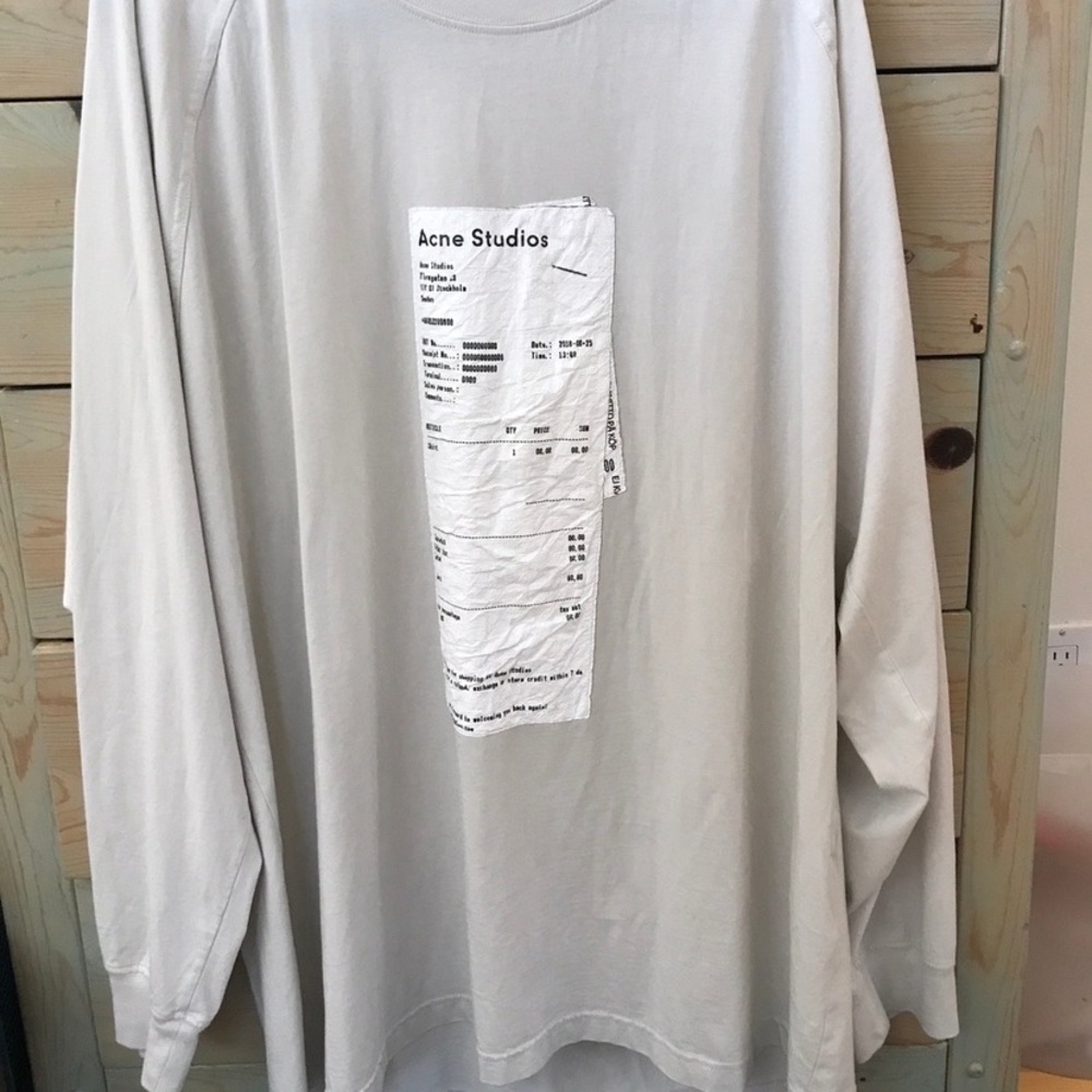 Acne Studios Long Sleeve Receipt Shirt